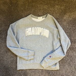 Grey Heather Champion Crewneck Sweatshirt